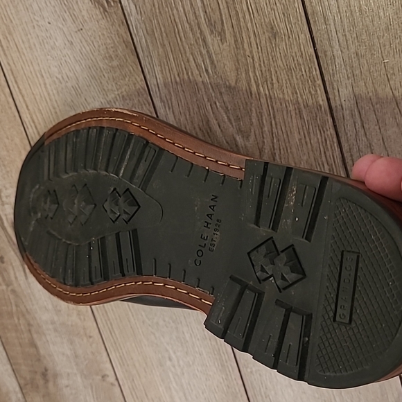 COLE HAAN Grand Boot Black Leather Sz 11.5 M Mens Ankle‎ Lace Up Chukka Boots - Picture 8 of 10